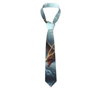 Flying Dragon Men'S Tie, Men'S Slim Printed Tie For Wedding, Groom, Best Man, Mission, Prom, Gift.