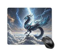 Flying Dragon Mouse Pad - Non-Slip Rubber Base Ultra-Thin Desk Mat Waterproof & Portable Mousepad for Gaming, Office, Design 18 * 22cm