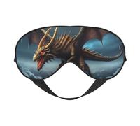 Flying Dragon Sleep Mask for Women & Men - Double-Sided Eye Mask with Adjustable Strap, Soft Silky Feel, Light-Blocking & Breathable for Travel, Nap, Shift Work, Yoga