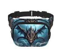 Flying Dragon Square Double-Layer Waist Bag for Outdoor Activities Such as Sports, Travel, Hiking, Cycling