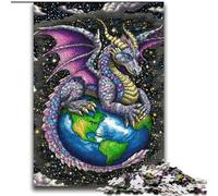 Flying Dragon Standing on Earth Puzzles for Adults 2000 Pieces, Learning Educational Toys Family Games with Matching Poster And Trivia Sheet (70x100cm)