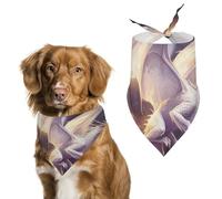Flying Dragon Under The Moon Pet Bandana Dogs Triangle Scarf Cats Handkerchief Puppy Costume