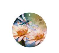 Flying Dragonflies Lily Flower Car Air Fresheners Cards 4 Pcs Long Lasting Car Fresheners Gifts for Men Women Auto Aromatherapy Tablets Hanging Scented Card Rearview Mirror Pendant - Lavender Scent