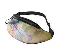 Flying Dragonflies Lily Flower Fanny Pack for Men Women Fashion Waist Packs Adjustable Crossbody Bags Everywhere Belt Bag