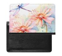 Flying Dragonflies Lily Flower Passport Cover Protector Rfid Blocking Passport Holder Id Card Holder Secure Travel Wallet Organizer for Passport Tickets Credit Cards, style, One Size