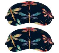 Flying Dragonflies Pattern (1) Ultra-Soft Sleep Eye Mask, 3D Contoured Light Blocking Mask for Travel Home Office, Comfortable Blindfold for Men Women