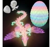 Flying Dragons Eggs, 3D Printed Dragon Egg with Articulated Wings Dragon Inside and with Glow in the Dark, Home Desktop Decor, Creative Ornaments, Easter Birthday Gifts