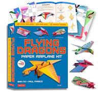 Flying Dragons Paper Airplane Kit: 48 Paper Airplanes, 64 Page Instruction Book, 12 Original Designs, YouTube Video Tutorials
