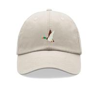 Flying Duck Baseball Cap Vintage Washed Unisex Dad Hat Adjustable Mallard Stone