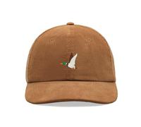 Flying Duck Corduroy Baseball Cap Vintage Unisex Dad Hat Adjustable Bird Mallard Camel