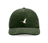Flying Duck Corduroy Baseball Cap Vintage Unisex Dad Hat Adjustable Bird Mallard Dark Olive