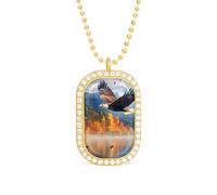 Flying Ea-gle Autumn Custom Photo Necklace Personalized Picture Pendant Memory Jewelry for Women