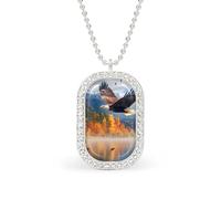 Flying Ea-gle Autumn Custom Photo Necklace Personalized Picture Pendant Memory Jewelry for Women