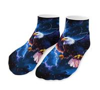 Flying Ea-gle Thunder Socks Low Cut Athletic Socks Ankle Crew Socks for Men Women