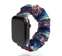 Flying Ea-gles U.S Flag Watch Band Compatible with IWatch Bands Series 6 5 4 3 2 1 Elastic Replacement Wristband