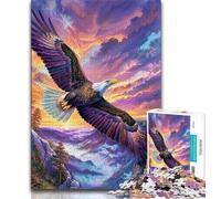 Flying Eagle 1000 Piece Jigsaw Puzzle for Adults And Teenagers,Pattern Assembly Fun at Home Activities,Birthday Present,Travel Gifts (38x26cm)