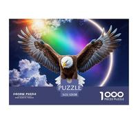 Flying Eagle 1000 Piece Jigsaw Puzzle for Adults Paper Puzzle Night Sky Rainbow Focus Family Relax Gift 52x38cm/1000pcs