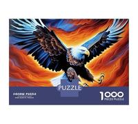 Flying Eagle 1000 Piece Jigsaw Puzzle Paper for Adults Dynamic Art Scene Jigsaw Puzzle for Adults Family Relaxation Focus Home Decor Gift 38x26cm/1000pcs