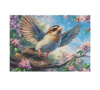 Flying Eagle Floral Sky 300 Piece Complete Jigsaw Puzzle Set Teens Beginners Mind Relaxation Puzzle Fans Group Play Anniversary Fathers Gift Thick Cardboard 300 PCS