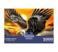 Flying Eagle Jigsaw Puzzle for Adults 1000 Piece Jigsaw Puzzle Sunset Sky Relaxation Focus Boost Family Game Home Decor Gift 38x26cm/1000pcs