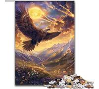 Flying Eagle Jigsaw Puzzles for Adults 1000, Challenging Game And Family Play with Matching Poster And Trivia Sheet 50x75cm