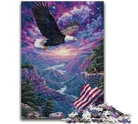 Flying Eagle Jigsaw Puzzles for Adults Teenagers Jigsaws Puzzle,Stress Reliever Difficult Challenge Suitable for Desktop Decoration (50x75cm)