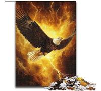 Flying Eagle Jigsaws Puzzles 1000 Pieces for Adults Gifts, Learning Educational Toys Family Games with Matching Poster And Trivia Sheet (26x38cm)
