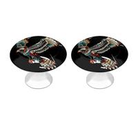 Flying Eagle Native Indian Funny Round Cabinet Knobs Stainless Steel Drawer Pulls Door Handles Decoration