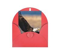 Flying Eagle Print Adorable Blank Cards& Envelopes,Unique Designs Perfect for Festivals, Invitations