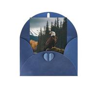 Flying Eagle Print Adorable Blank Cards& Envelopes,Unique Designs Perfect for Festivals, Invitations