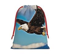 Flying Eagle Print Convenient Drawstring Gift Wrapping Bag Lightweight Comfort Suitable All Occasions