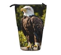 Flying Eagle Print Pencil Case Adjustable Pen Bag Office Travel Multifunctional Stationery Organizer