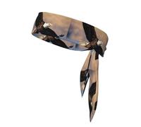 Flying Eagle Print Sports Headband, Adjustable Head Tie For Running, Tennis & Workouts, Soft Fit