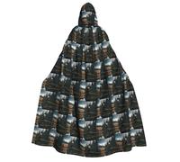 Flying Eagle Print Unisex Adult Hooded Comfortable Cloak Cosplay Costume Halloween Christmas Carnival