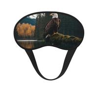Flying Eagle Print Unisex Washable Eye Mask Sleeping Light-Blocking Cover for Home Hotel Camping