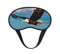 Flying Eagle Print Unisex Washable Eye Mask Sleeping Light-Blocking Cover for Home Hotel Camping