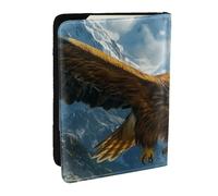 Flying Eagle Valley Printed Passport Holder,Travel Pu Leather Passport Cover Case Organiser for Men Women,6.5 Inch