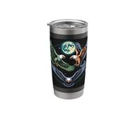 Flying Eagles Under The Terrestrial Moon Funny Meme Stainless Steel Insulated Tumbler