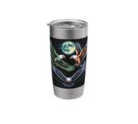 Flying Eagles Under The Terrestrial Moon Funny Meme Stainless Steel Insulated Tumbler