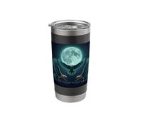 Flying Eagles Under The Terrestrial Moon Funny Meme Stainless Steel Insulated Tumbler