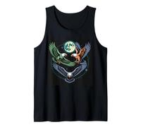 Flying Eagles Under The Terrestrial Moon Funny Meme Tank Top