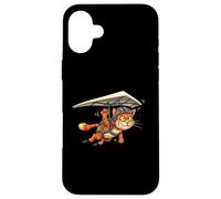 Flying Feline Soaring Glider Airborne Cat Hang Gliding Cute Case for iPhone 16 Plus