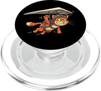 Flying Feline Soaring Glider Airborne Cat Hang Gliding Cute PopSockets PopGrip for MagSafe
