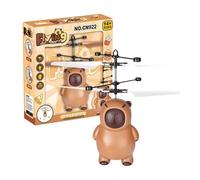 Flying Figure Airplane - Motion Sensored Capybara Helicopter, USB Rechargeable ABS Hovering Drone, Induction Flying Animal Craft, Interactive Indoor Toy | Kids Boys Girls Park Backyard 16x5x18cm