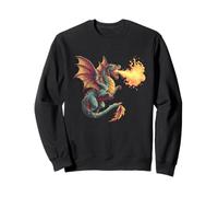 Flying Fire Dragon with big Flames Costume Sweatshirt