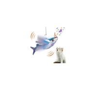 Flying Fish Cat Toy, Flapping Fish Cat Toy, Simulated Chirping Fishs with Flapping Wings, Funny Interactive Fishes Cats Toys Cats Chasing Fishes Figurines Gifts for Pet Lovers