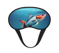 Flying Fish in The Ocean Print Unisex Blackout Sleep Mask Comfortable Eye Mask for Travel Meditation Sleep Travel