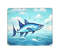 Flying Fish in The Oceans Enhanced Control Mouse Pad with Lock Stitch Edge Large Thick Non-Slip Desk Mat for Office Task