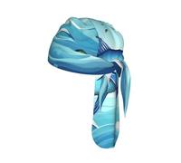 flying fish in the oceans Print Cycling Headwrap Under Helmet Skull Cap Sweat Wicking Quick Dry for Patriotic Event Gift