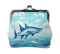 Flying Fish in The Oceans Printing Minimalist Lightweight Wallet for School and Work Commutes